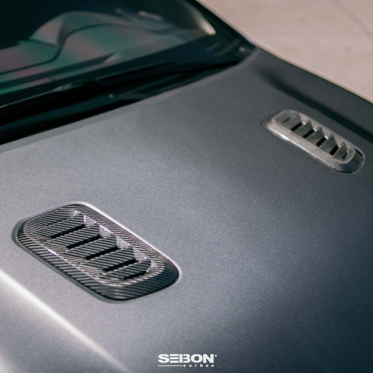 Seibon Dry Carbon Fiber Hood Vents for 2023-2026 Toyota GR Corolla - Gloss