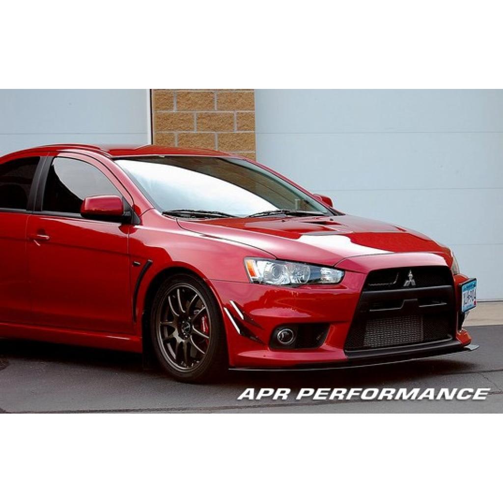 Carbon Fiber Front Wind Splitter - 2008-2016 Mitsubishi Evo X Stock Bumper