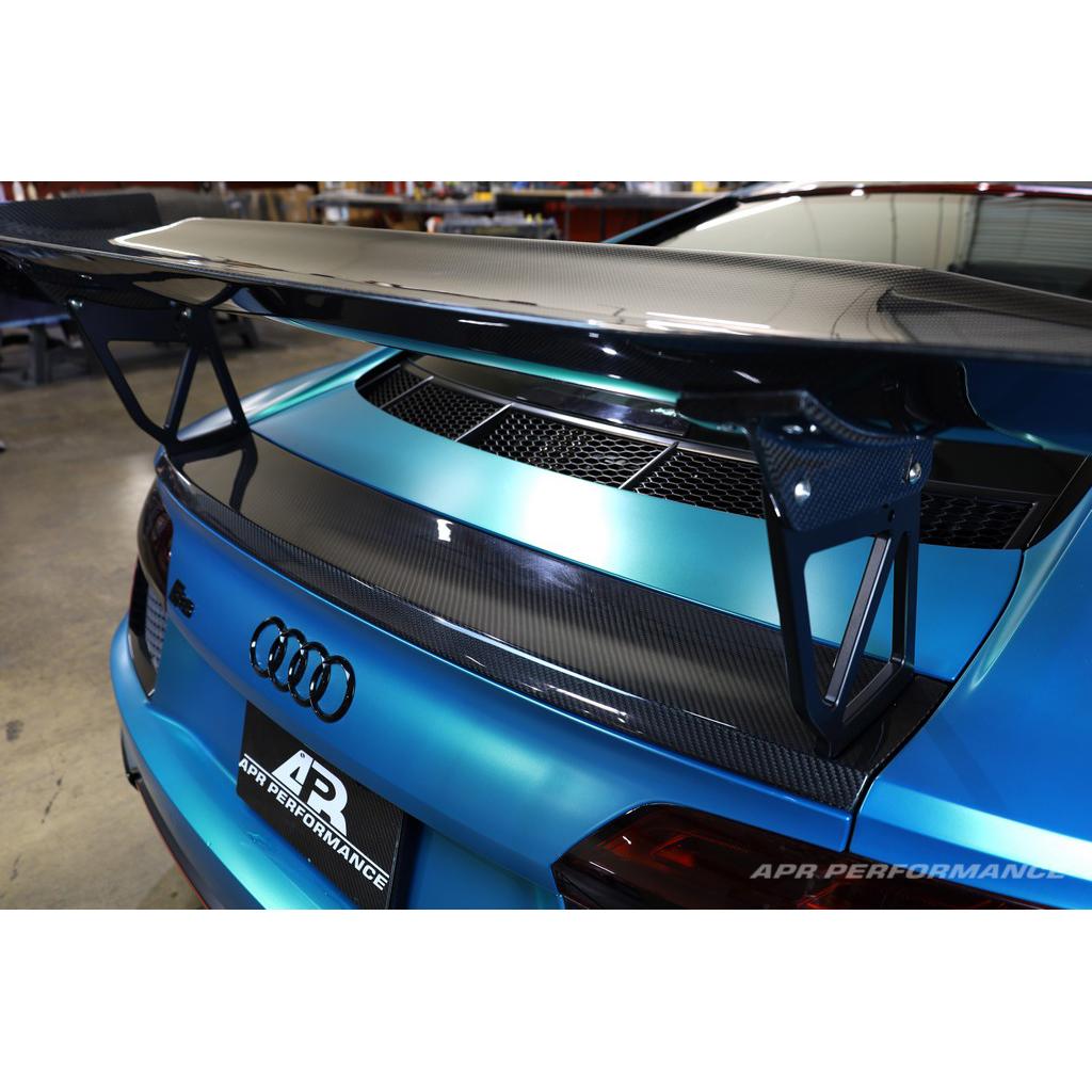 GTC-500 Carbon Fiber Adjustable Wing W/ Trunk Panel Replacement - 2017-2023 Audi R8
