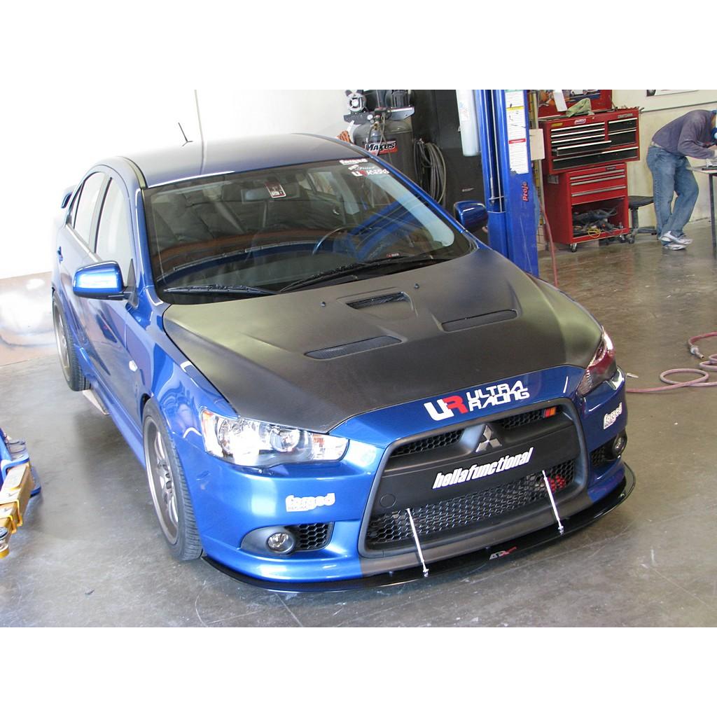 Carbon Fiber Front Wind Splitter - 2009-Up Mitsubishi Lancer Ralliart