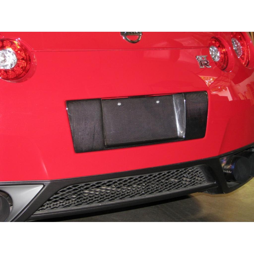 Carbon Fiber  License Plate Backing-2008-2011 Nissan R35 GTR