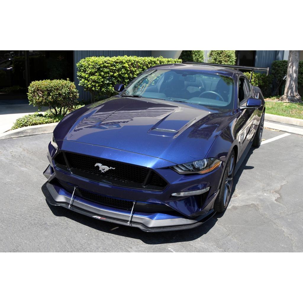 Carbon Fiber Front Bumper Canards-2018-2023 Ford S550 Mustang