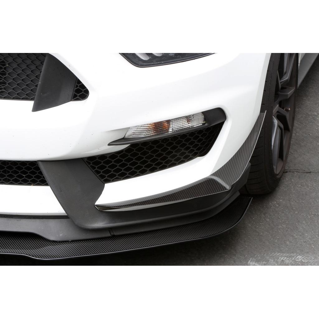 Carbon Fiber Front Bumper Canards - 2016 - 2020 Ford S550 Mustang Shelby GT350