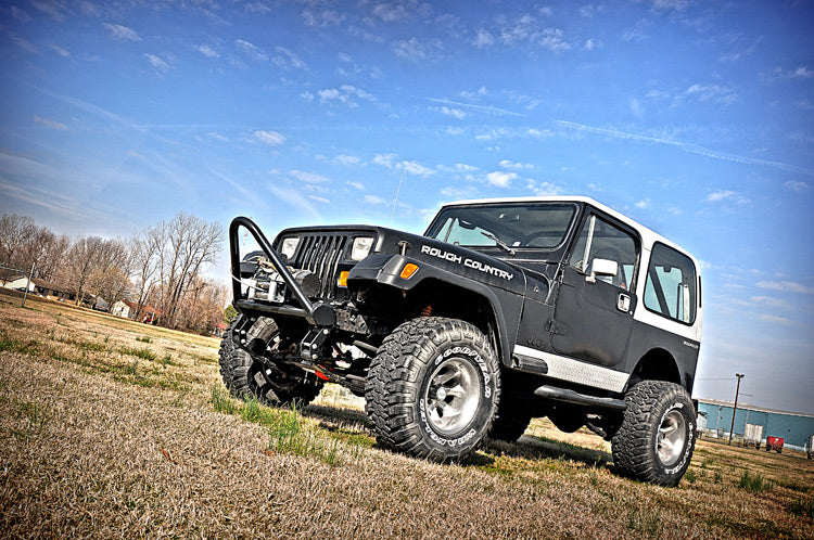 Rough Country 4 Inch Lift Kit | Power Steer | Jeep Wrangler YJ 4WD (1987-1995)