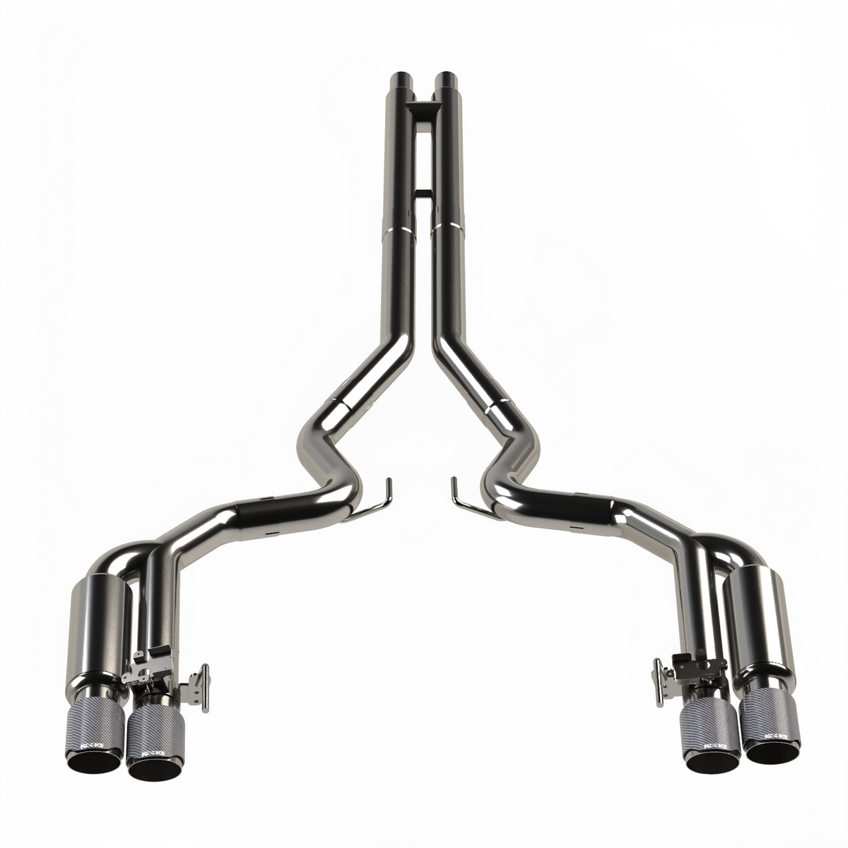 Kooks 3" Active Shotgun Style Cat-Back (H) 2018-2026 5.0L Mustang w/Carbon Tips — 11514520