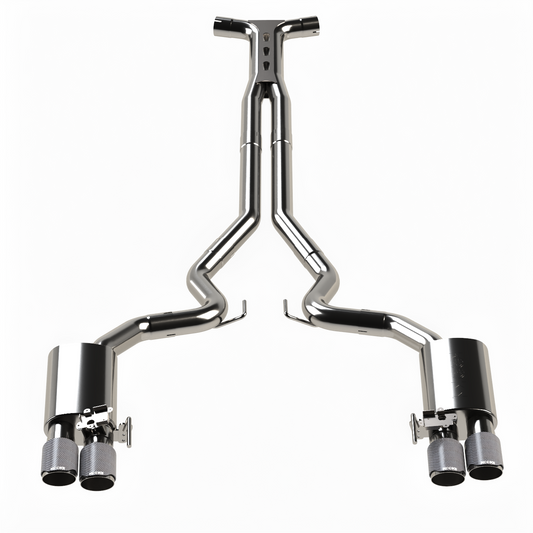 Kooks 3" SS Connection-Back ULTRA X Touring Exhaust w/Carbon Tips. 18-26 Mustang 5.0L — 11515770