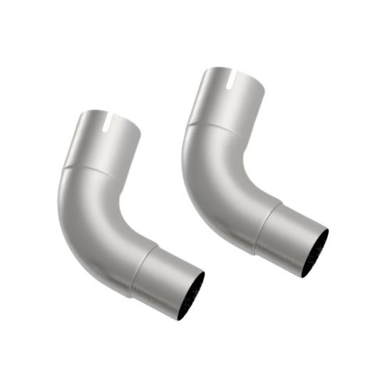 Kooks PAIR of 3" x 2-3/4" SS Connection Adapters. Fits 2020-2022 Mustang GT500 5.2L — 11563000-2