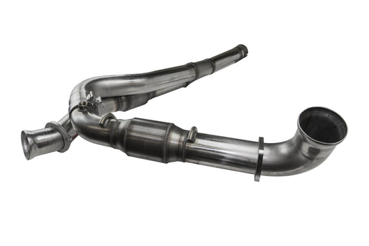 Kooks 3" SS Catted Y-Pipe. 2010-2014 F150 Raptor 6.2L. Connects to OEM. — 13523200
