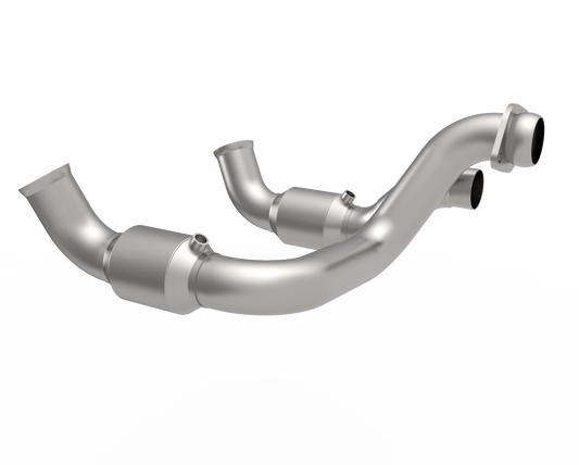 Kooks 3" SS GREEN Catted OEM Connections. 2020+ F250/F350 Super Duty 7.3L — 14003300