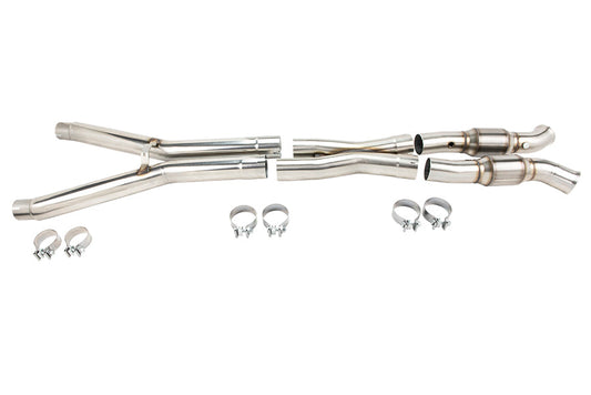 Kooks 3" SS Catted X-Pipe. 2009-2013 Corvette 6.2L. Connects to OEM. — 21603211