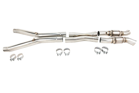 Kooks 3" SS GREEN Catted X-Pipe. 2009-2013 Corvette 6.2L. Connects to OEM. — 21603311