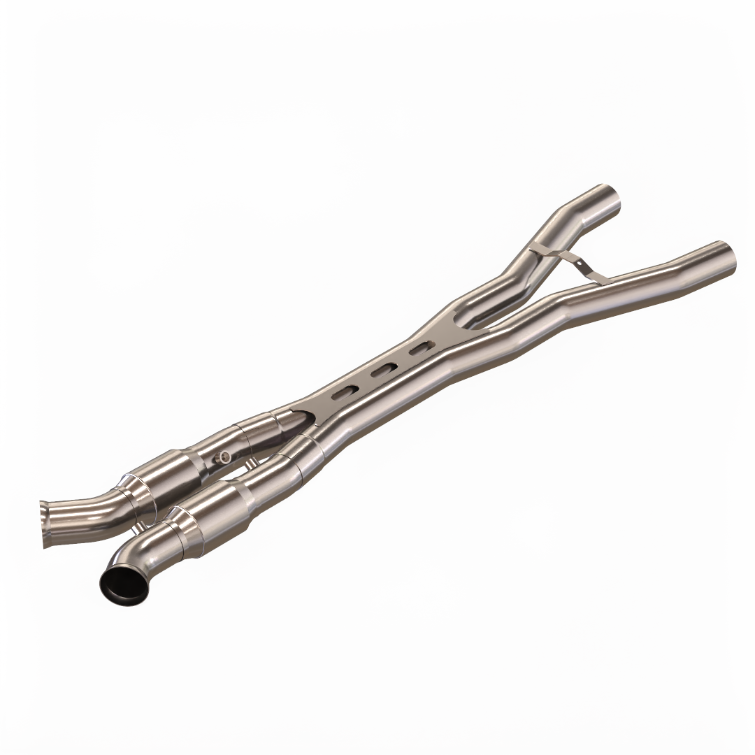 Kooks 3" SS GREEN Catted ULTRA X-Pipe. 2006–2013 Corvette C6 Z06/ZR1. Connects to OEM — 21613321