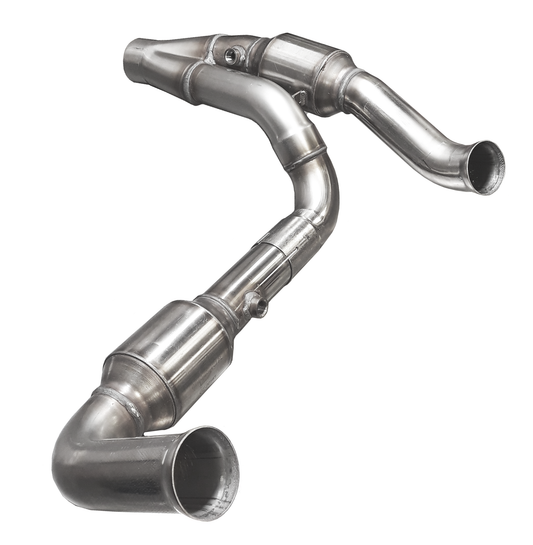 Kooks 2-1/2" SS GREEN Catted Y-Pipe For HEMI Swap. 2007-2018 Jeep Wrangler JK. — 37203300