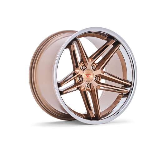Ferrada CM1 Brushed Cobre - Chrome Lip wheel