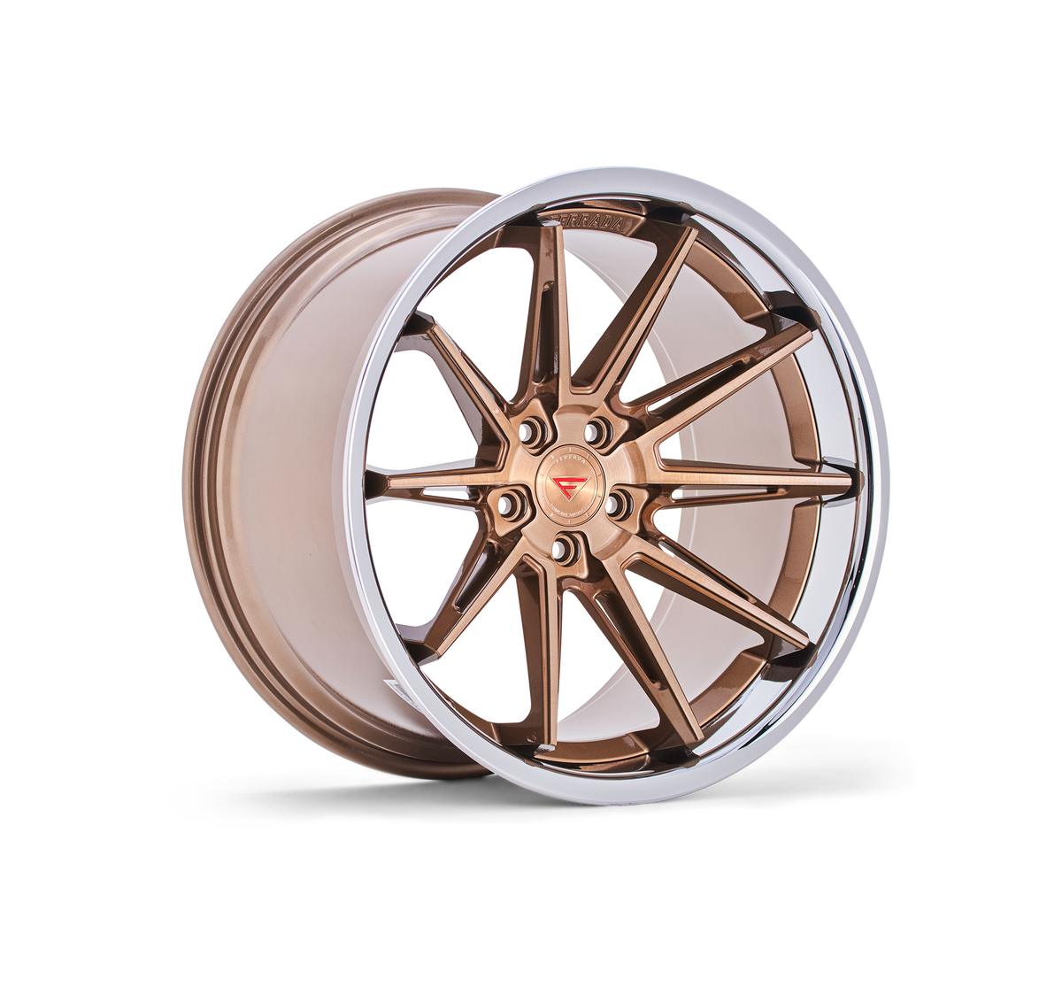 Ferrada CM2 Brushed Cobre - Chrome Lip wheel