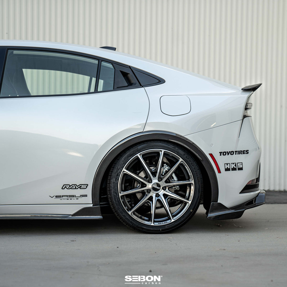 Seibon Carbon Fiber Rear Fender Trims for 2023-2026 Toyota Prius