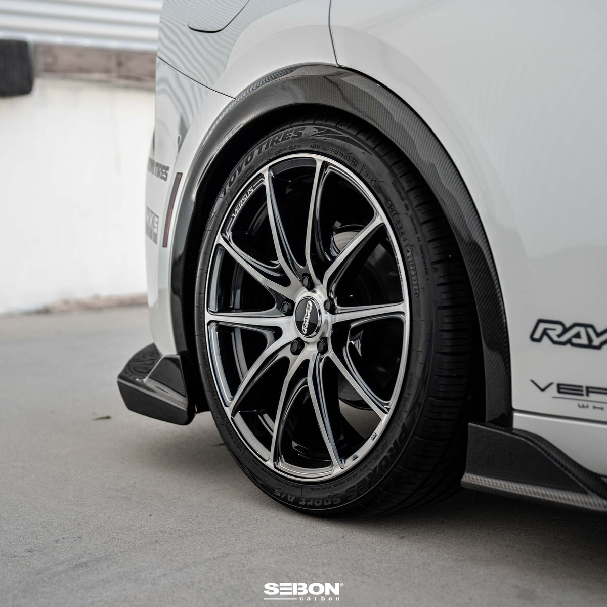 Seibon Carbon Fiber Rear Fender Trims for 2023-2026 Toyota Prius