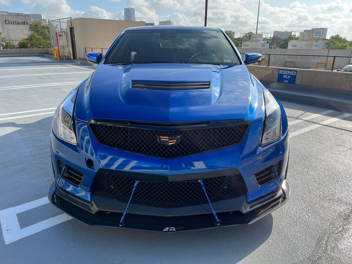 Carbon Fiber Front Wind Splitter-2016-2019 Cadillac ATS-V (with Carbon Package)