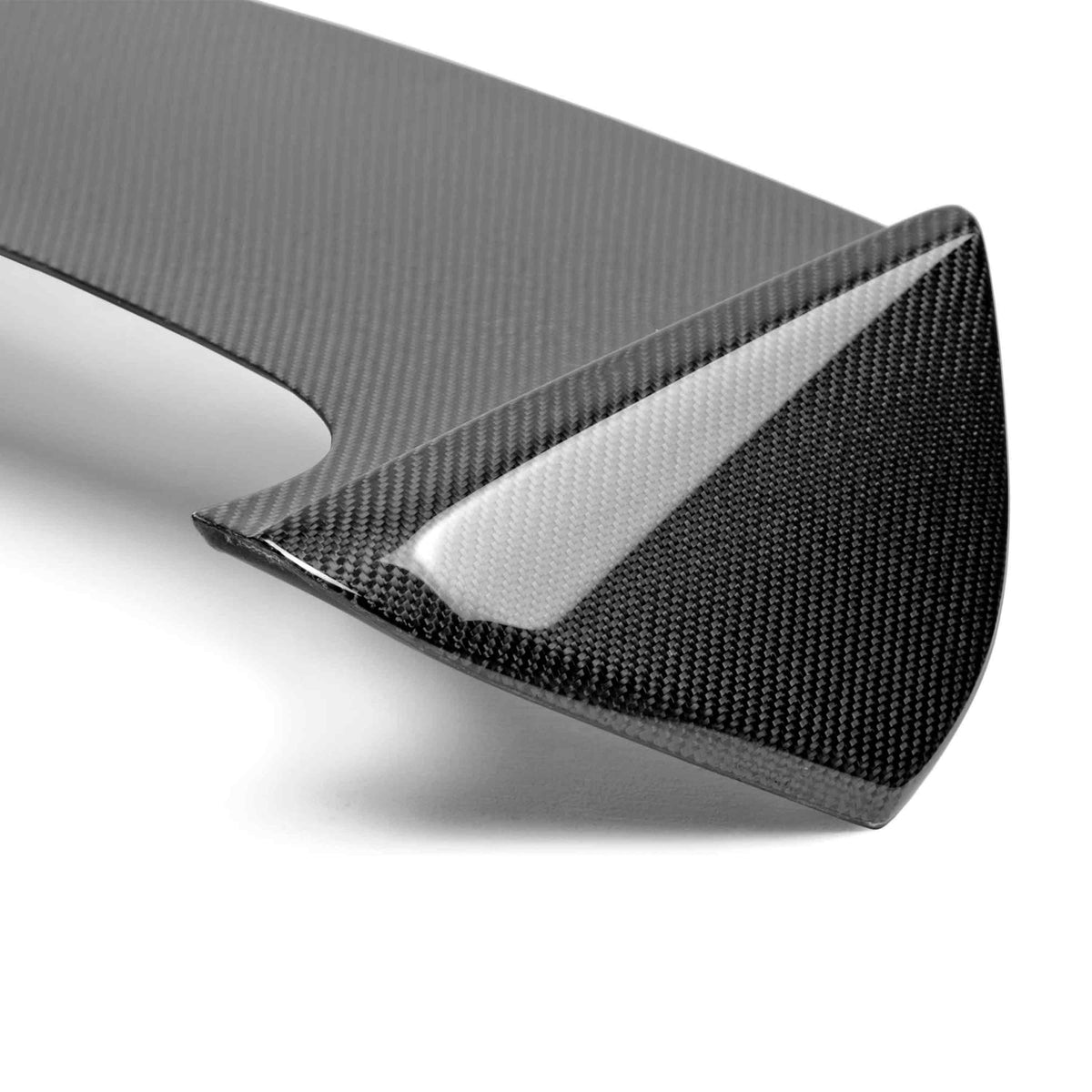 Seibon STI-Style Carbon Fiber rear spoiler for 2008-2014 Subaru WRX / STi Hatchback (shaved with no 3rd brake light)