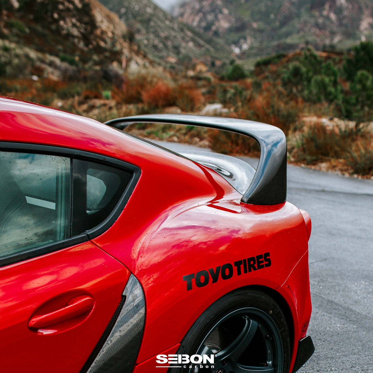 Seibon MB-Style Carbon Fiber rear spoiler for 2020-2026 Toyota GR Supra