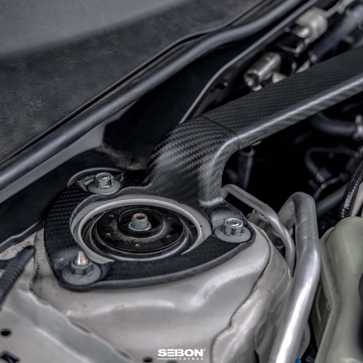 Seibon Carbon Fiber Front Strut Brace for 2023-2026 Honda Civic Type R