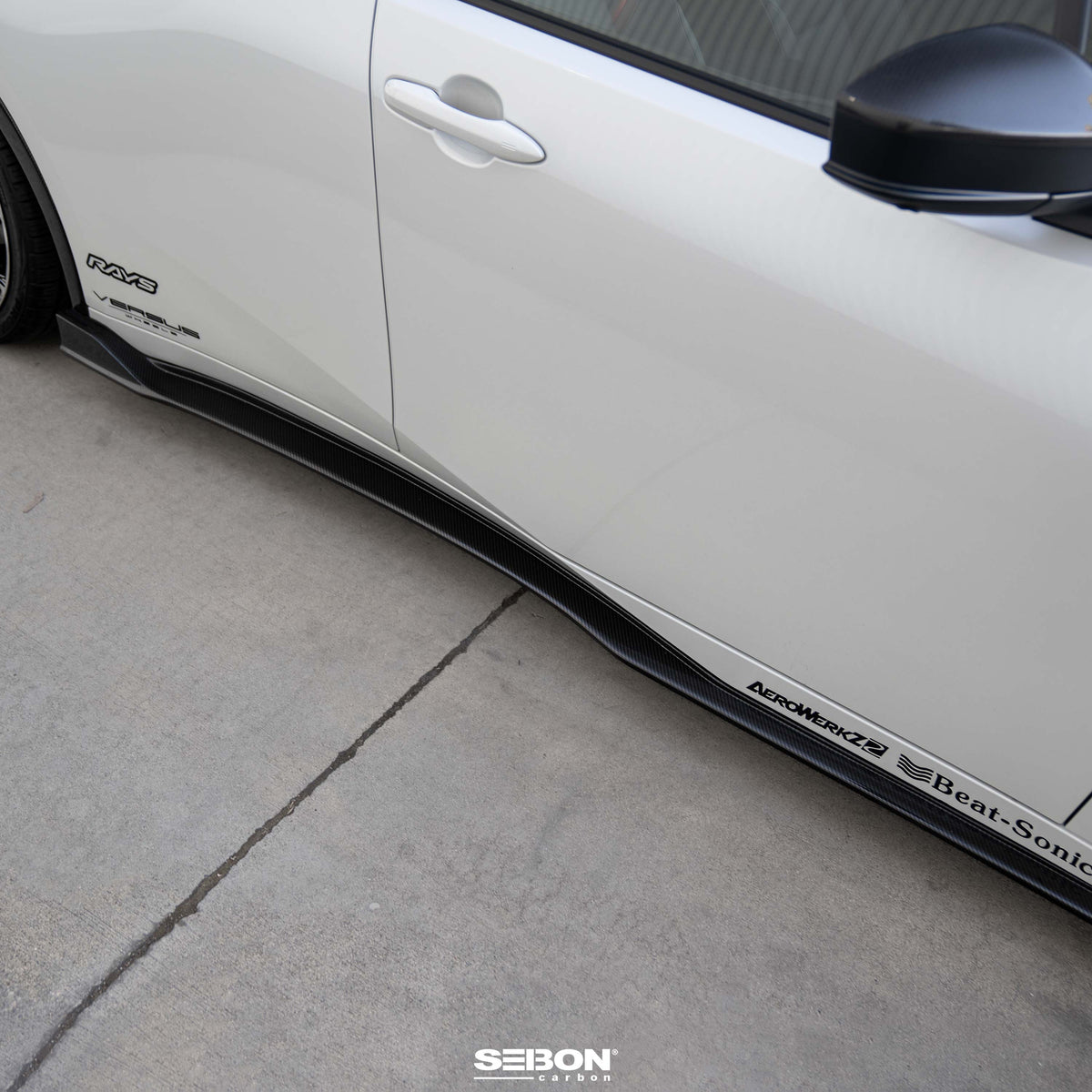 Seibon MB-Style Carbon Fiber Side Skirts for 2023-2026 Toyota Prius