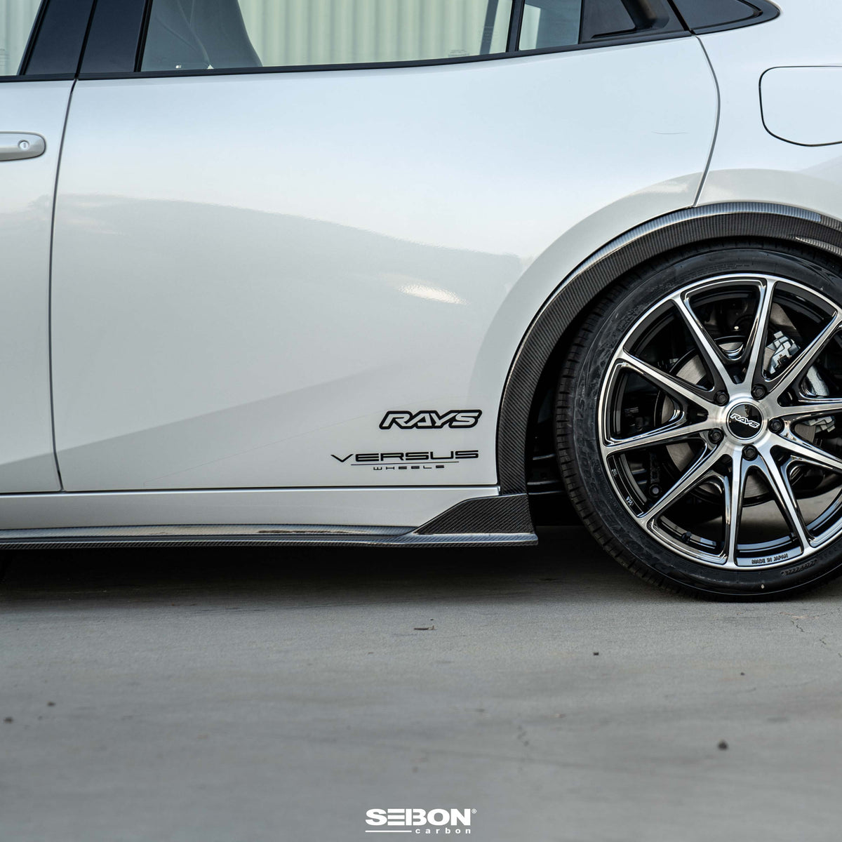 Seibon MB-Style Carbon Fiber Side Skirts for 2023-2026 Toyota Prius