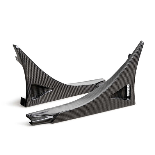 Seibon MB-Style Carbon Fiber Rear Side Skirt Extensions for 2023-2026 Honda Civic Type R