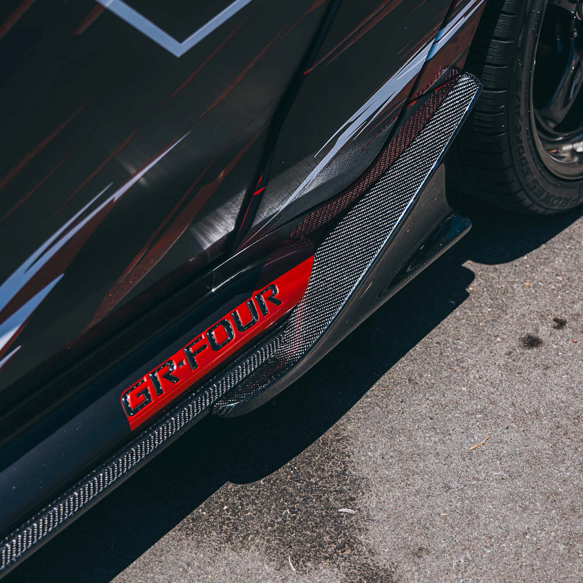 Seibon MB-Style Carbon Fiber Side skirts Extension for 2023-2026 Toyota GR Corolla (Rear)