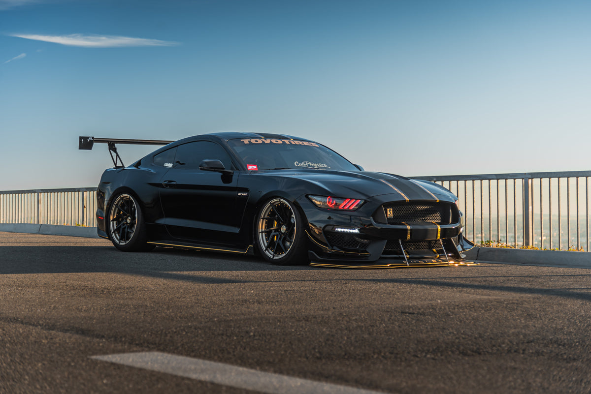 Carbon Fiber Front Wind Splitter- 2015-2023 Ford Mustang S550 Shelby GT350 / GT350R