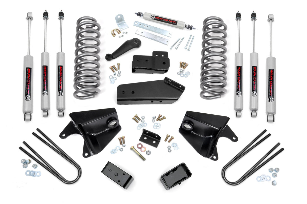 Rough Country 4 Inch Lift Kit | Quad Front Shocks | Ford Bronco 4WD (1980-1996)